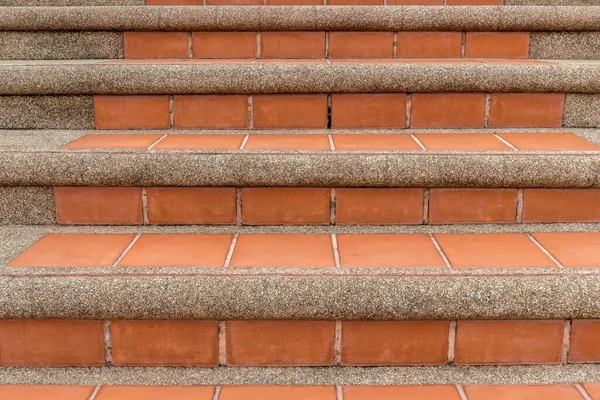 Brown Aged Tiles Concrete Staircase — Stock Photo, Image