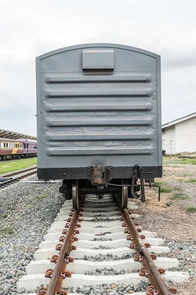 Oude Grijze Treincontainer — Stockfoto