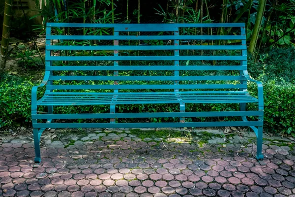 Metal Taman Bangku Taman Stok Foto