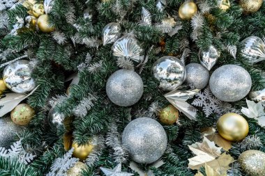 Süslü Noel ağacının bir parçası