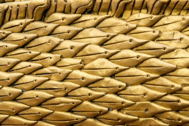 Tay tapınağında antik altın çimento.