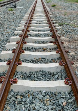 Demiryolu raylarının perspektifi