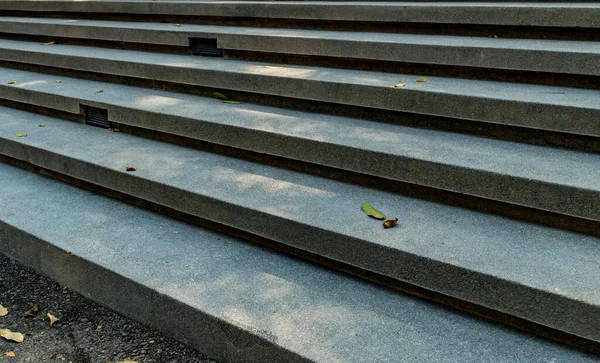 Perspectiva Concreto Com Pequena Escada Textura Cascalho — Fotografia de Stock