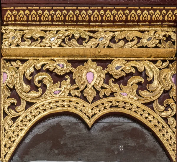 Thai Altem Gold Beton Stuck Tempel — Stockfoto