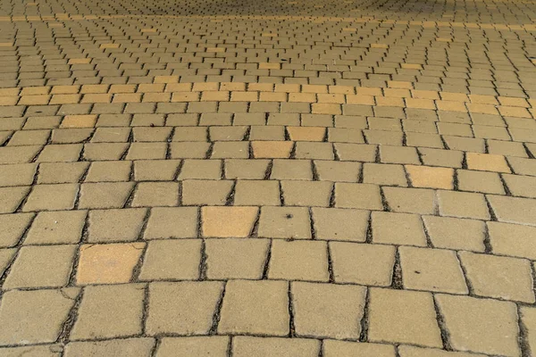 Perspektywa Żółtego Betonu Wzór Podłogi Bloku — Zdjęcie stockowe