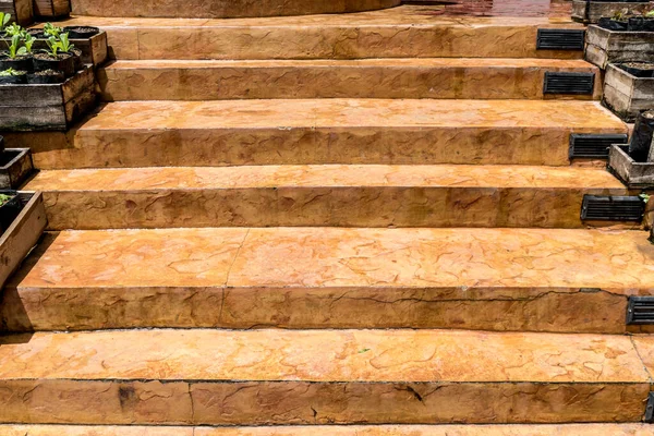 Escadaria Concreto Envelhecido Marrom — Fotografia de Stock