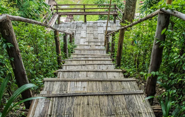 Bamboo Staircase Countryside Thailand — Stock Photo, Image