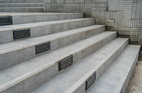 Szürke Beton Lépcsőház Kilátása — Stock Fotó