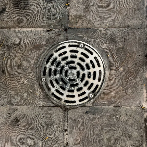 Image Rusty Metal Drain Cover — Stock Photo, Image