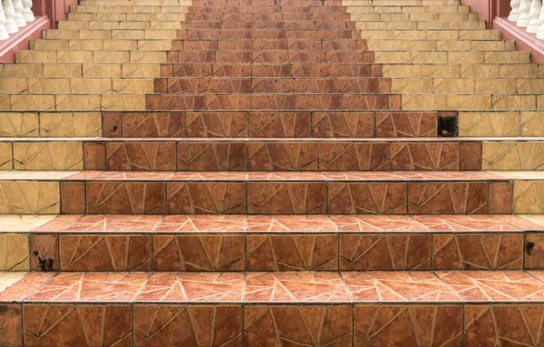 Barna Csempe Lépcső Egyszerű Háttér — Stock Fotó