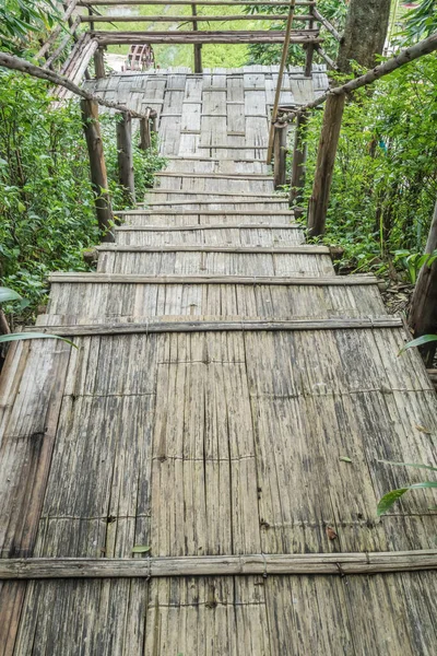 Bamboo Staircase Countryside Thailand — Stock Photo, Image