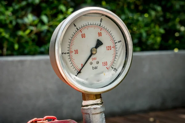 Water pressure gage simple background — Stock Image Water Pressure Gage Simple Background Stock Photo