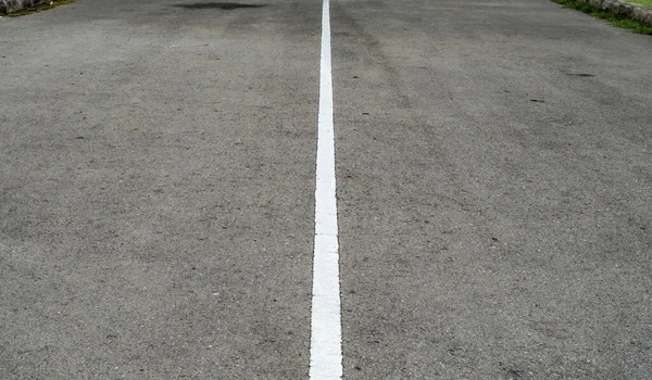 Estrada Asfalto Com Linha Branca — Fotografia de Stock