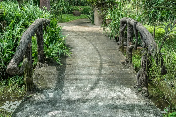 Pathway Small Bridge Garden — Stock Photo, Image