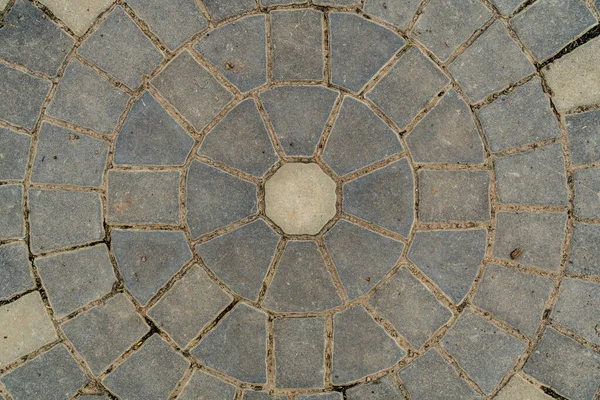 Concrete Block Road Circle Pattern — Stock Photo, Image