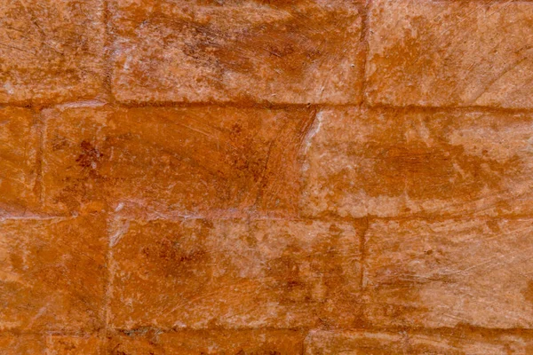 Close Afbeelding Van Oude Bruine Bakstenen Muur — Stockfoto