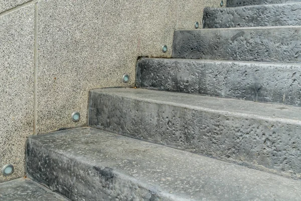 Escadaria Concreto Preto Fundo Simples — Fotografia de Stock