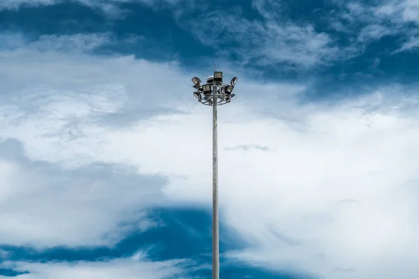 Spot Light Pole Blue Sky — Stock Photo, Image
