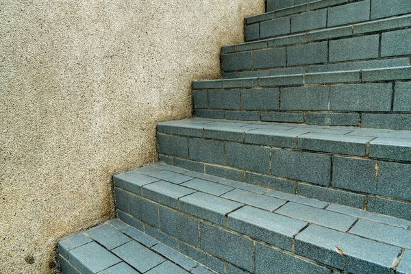 Perspektive Der Grauen Fliesen Treppe — Stockfoto