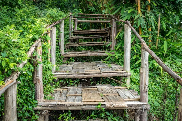 Bamboo Staircase Countryside Thailand — Stock Photo, Image