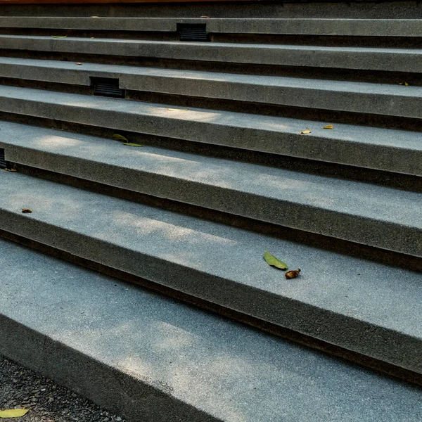 Perspectiva Concreto Com Pequena Escada Textura Cascalho — Fotografia de Stock