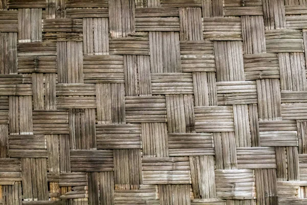 Velho Bambu Tecer Parede Textura Fundo — Fotografia de Stock