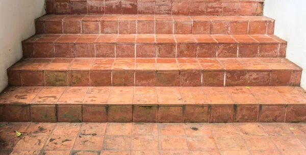 Brown Handmade Tile Staircase — Stock Photo, Image