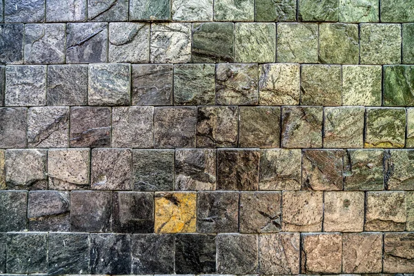 Czarny Kamień Blok Ściany Wzór — Zdjęcie stockowe