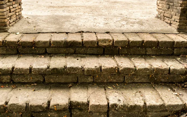 Aged brick staircase simple background