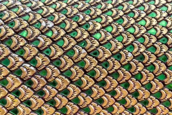 Шкіра Таїландського Дракона Кольорове Скло Храмі — стокове фото