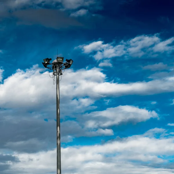 Spot Light Pole Cloud Blue Sky Background — Stock Photo, Image