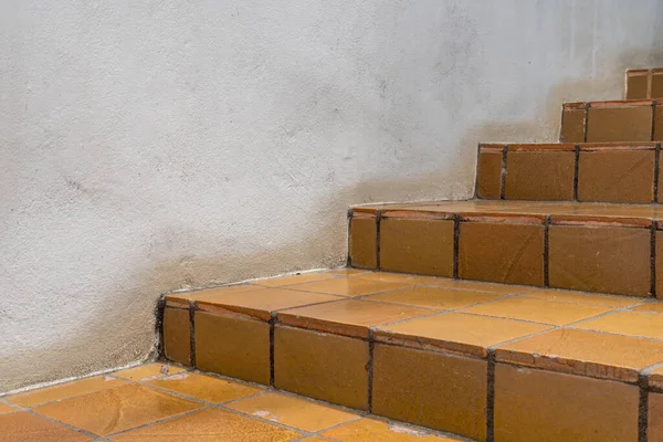 Kerámia Csempe Lépcső Egyszerű Háttér — Stock Fotó
