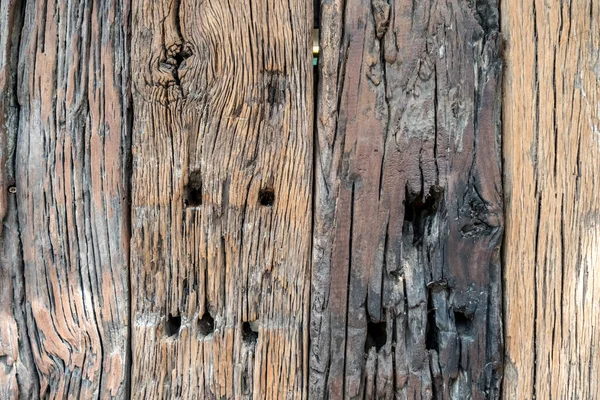 Stary Brązowy Drewniany Mur — Zdjęcie stockowe
