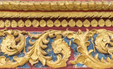 Tay tapınağında antik altın beton sıva