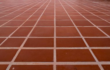 Kahverengi seramik zemin perspektifi