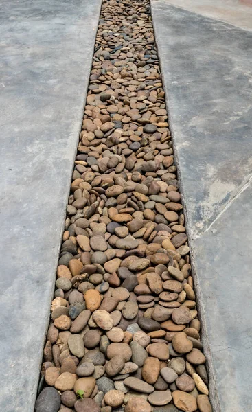 Brown Black Gray Gravel Concrete Floor — Stock Photo, Image