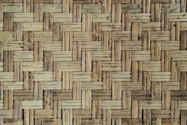 Oude Bamboe Weven Muur Textuur Achtergrond — Stockfoto
