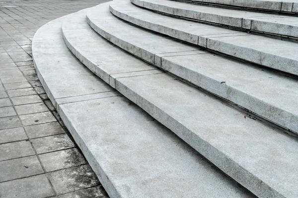 Perspectiva Curva Escada Concreto — Fotografia de Stock