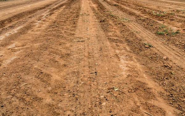 泰国农村尘土飞扬的乡村道路 — 图库照片