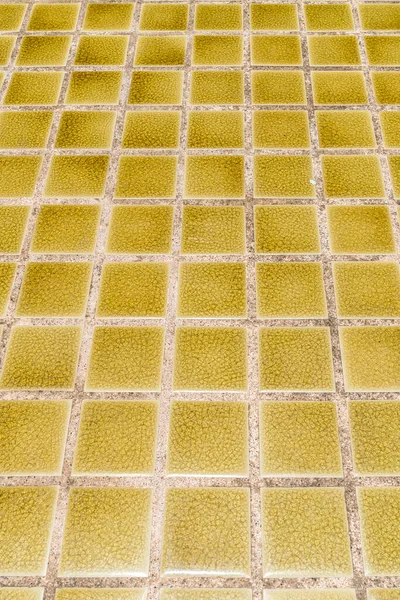 Yellow Ceramic Tile Floor Perspective View — Stock Photo, Image