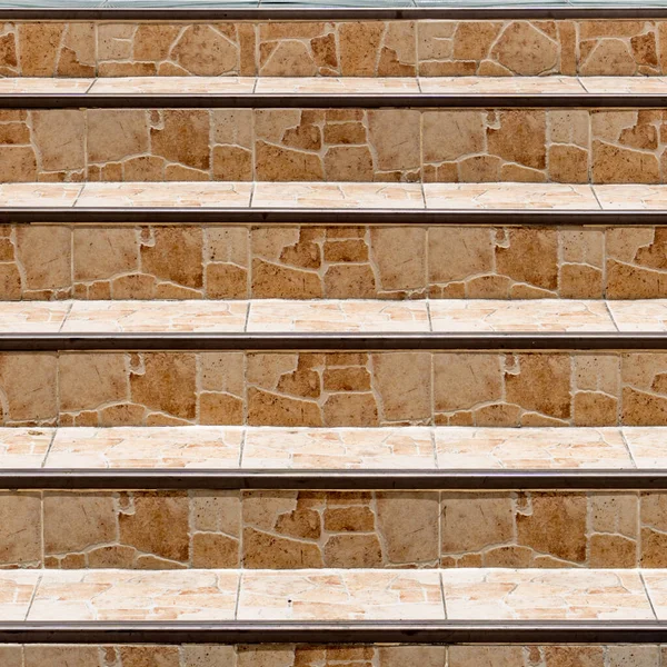Escada Concreto Telha Cerâmica Marrom — Fotografia de Stock