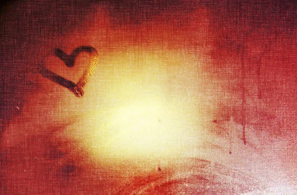 उबदार टोन सुंदर अप्रचलित प्रेम हृदय पृष्ठभाग वीजनेट पार्श्वभूमी — स्टॉक फोटो, इमेज