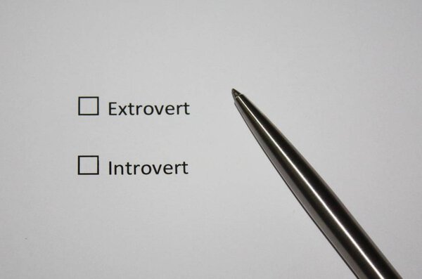 Two types of personality, extrovert or introvert mental character, select an option.