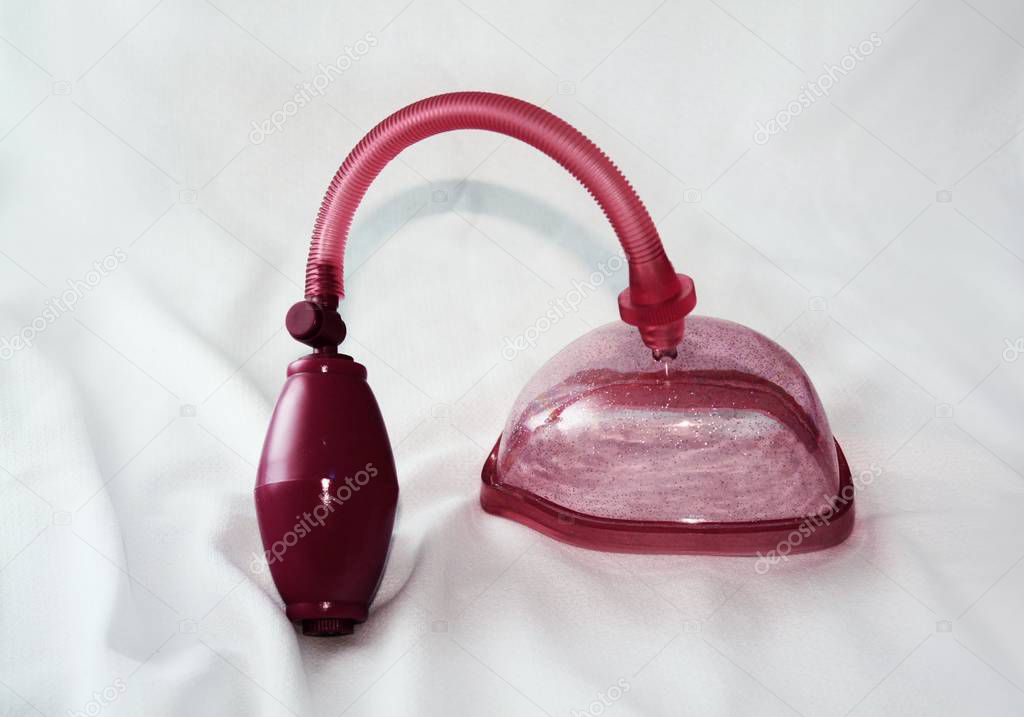 Vaginal pussy suction pump, sex female tool plastic object.