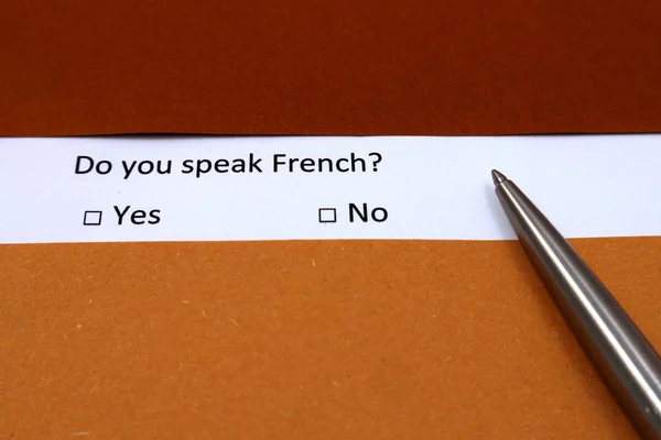 Falas francês? ? — Fotografia de Stock