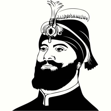 Mutlu Guru Gobind Singh Jayanti Festivali Sikh kutlama vektörü