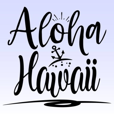 Typographic Tişört Tasarımı 'Aloha Hawai'