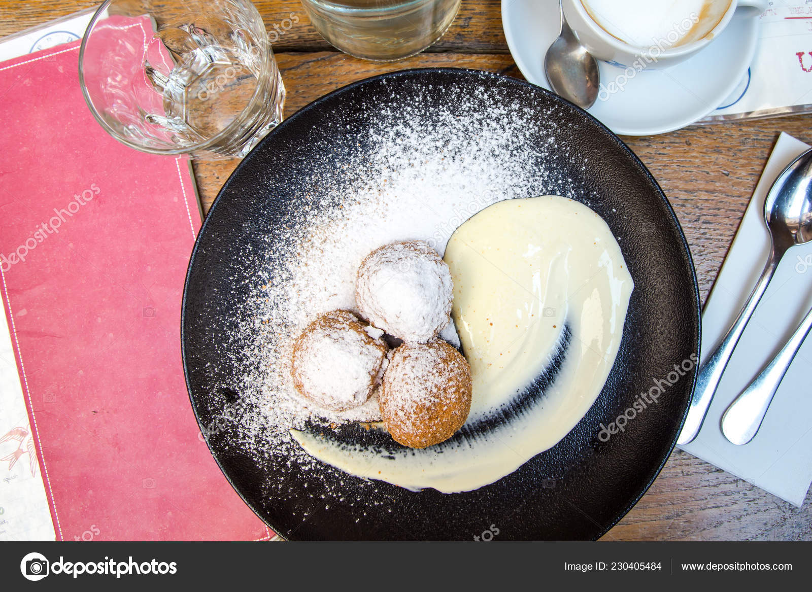 Traditional Hungarian Dessert Sponge Cake Cottage Cheese Served