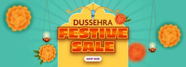 Dussehra Festive Promosyon Şablonu Bayrağı