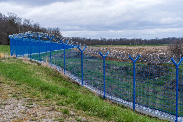 Gevangenis Prikkeldraad Gevangenishek Strikte Straf Voor Misdaden — Stockfoto